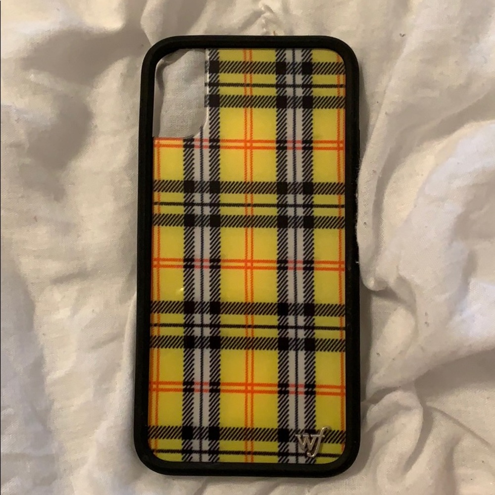 Yellow Wildflower Plaid iPhone X/XS case